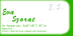 eva szorat business card